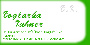 boglarka kuhner business card
