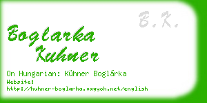 boglarka kuhner business card